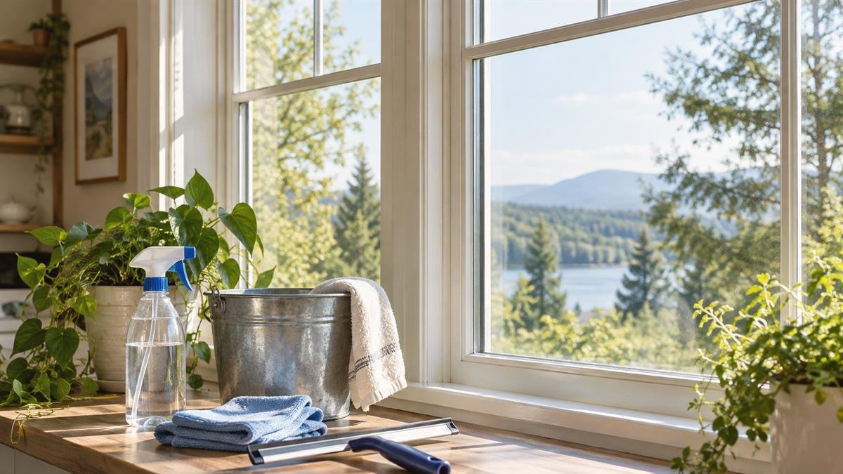 A practical step related to how to clean windows for a clear, streak-free finish
