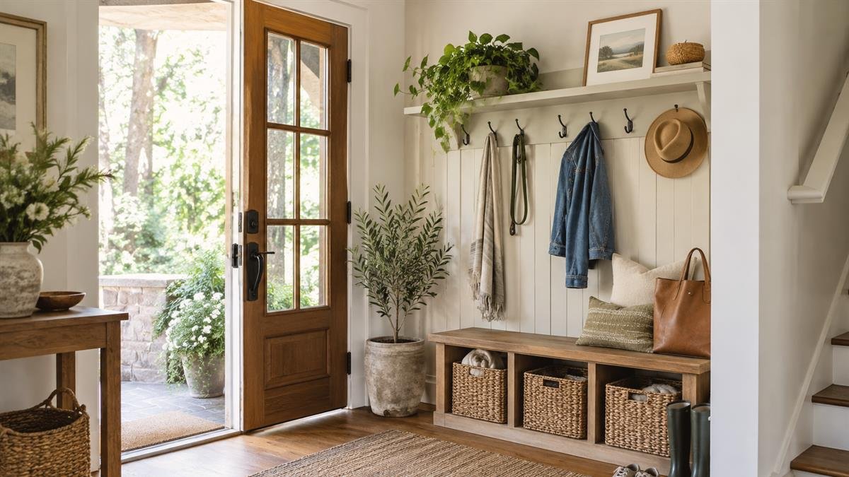 A practical step related to how to create a simple entryway drop zone