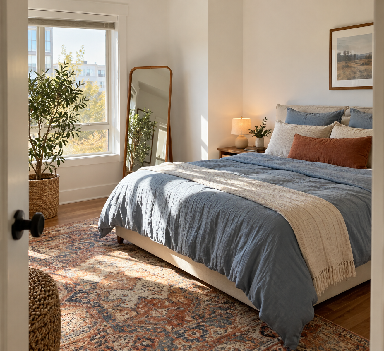 Home and garden details supporting how to decorate a rental without permanent changes