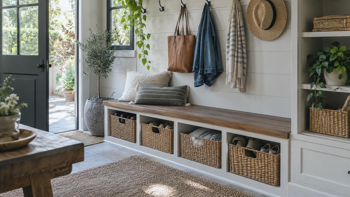 Home and garden details supporting how to add storage with easy weekend diy projects