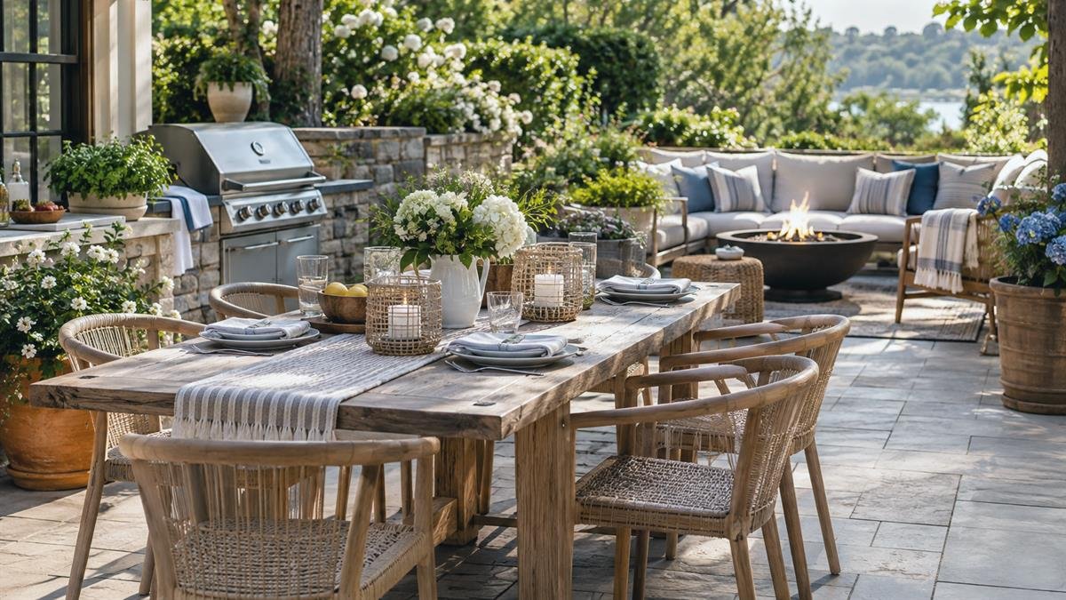 Home and garden details supporting how to prepare outdoor spaces for summer gatherings